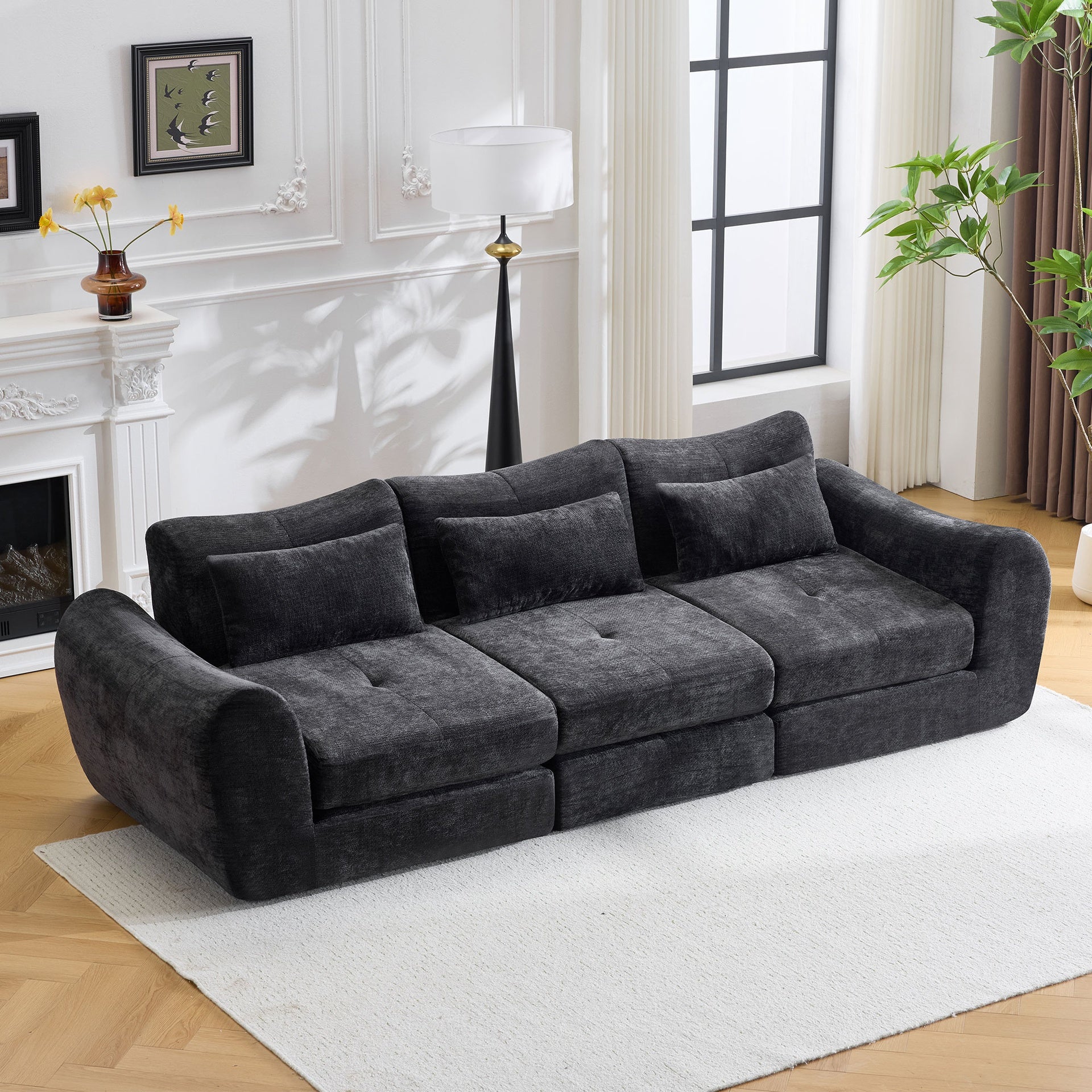 Modular Cloud Sofa, Convertible Folding Sofa Bed, Sectional Cushioned Sofa - Perfect for Living Room, Bedroom & Entertainment Space