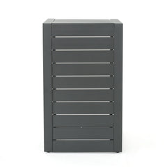 CAPE CORAL ALU C-SHAPED TABLE GREY