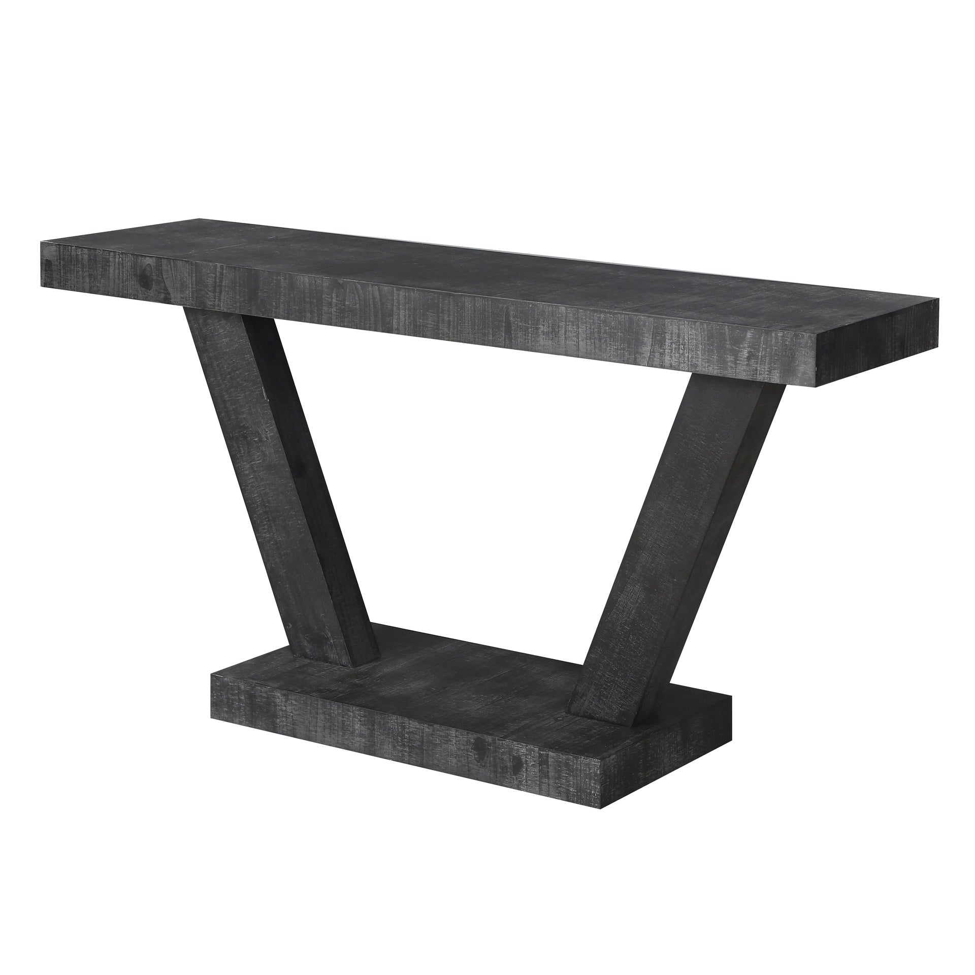 60 Inches Vintage Distressed Wood Entryway Bench with 2-Tier Solid Wood Veneer Storage Cabinet, Rustic Wide Design for Hallway, Living Room & Behind Sofa, Antique Black
