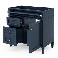 36'' Bathroom Vanity without Top Sink, Modern Bathroom Storage Cabinet with 2 Drawers and a Tip-out Drawer, Solid Wood Frame (NOT INCLUDE BASIN SINK; REPLACE WF315154AAC)