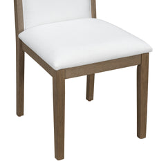TREXM Vintage Style Dining Chair Set with 4 Upholstered Chairs for Dining Room and Living Room (Espresso)
