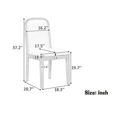TREXM Vintage Style Dining Chair Set with 4 Upholstered Chairs for Dining Room and Living Room (Espresso)