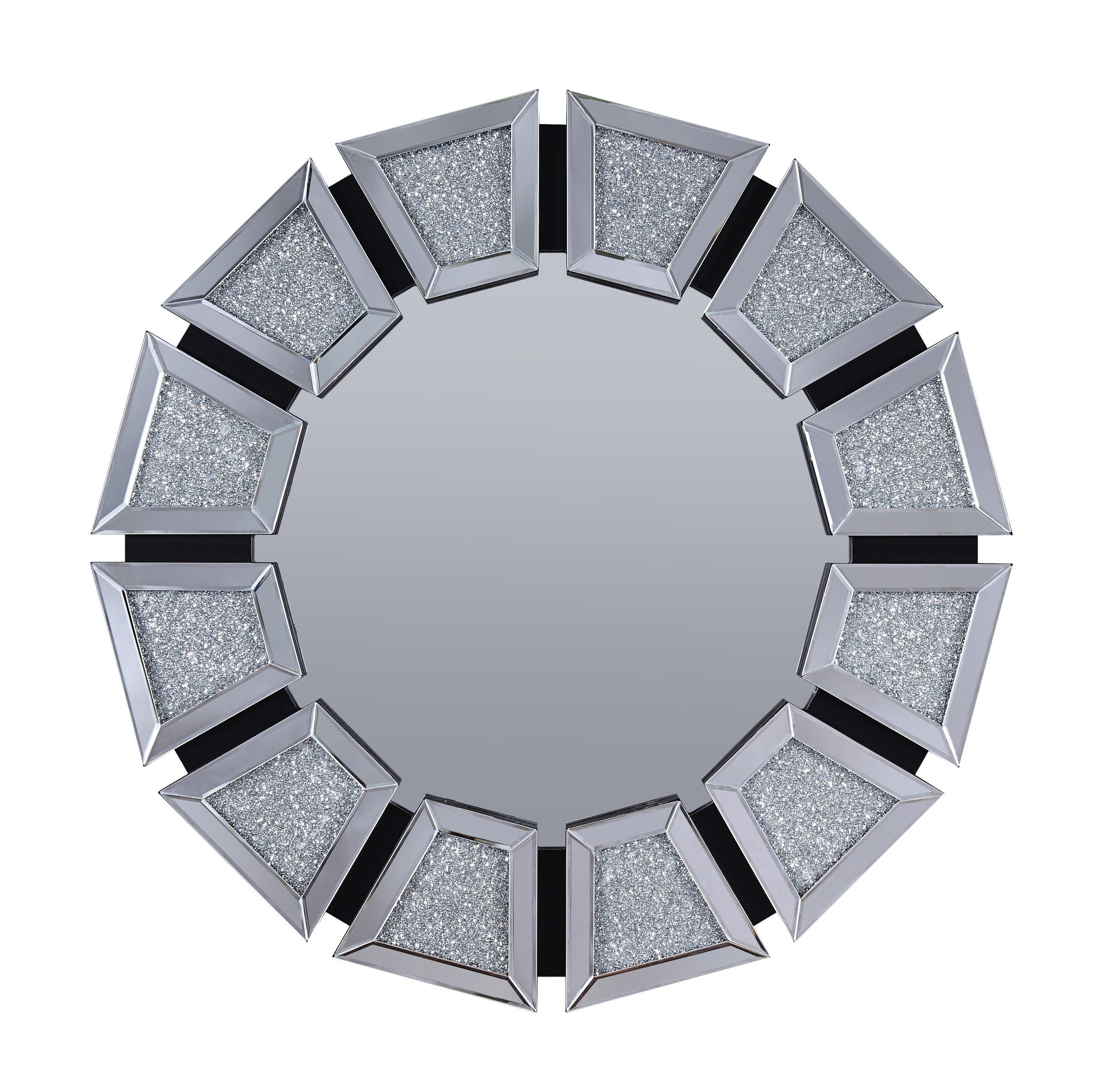 Noralie Mirrored, Faux Diamonds Accent Mirror (Assembled)