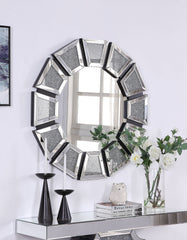 Noralie Mirrored, Faux Diamonds Accent Mirror (Assembled)