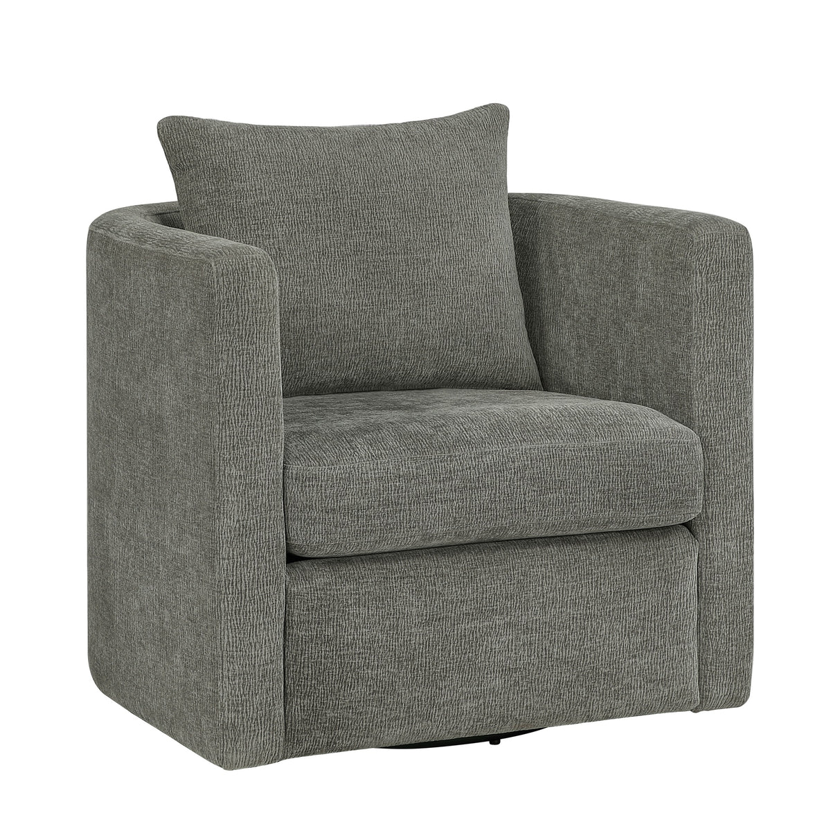 Sutton Grey Swivel Barrel Chair