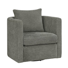 Sutton Grey Swivel Barrel Chair