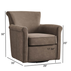Westly Faux Leather Swivel Accent Chair - Espresso