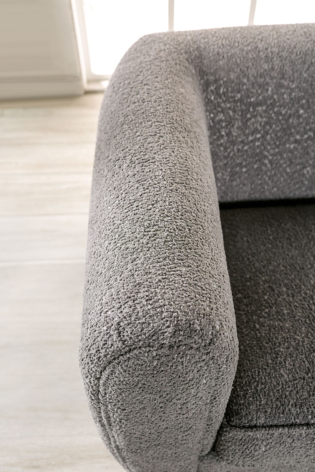 Gray Finish Low Back Chair Wooden Legs Box Seat Cushion High Density Foam Welt Trim Tuxedo Inspired Design Primary Living Room