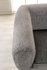 Gray Finish Low Back Chair Wooden Legs Box Seat Cushion High Density Foam Welt Trim Tuxedo Inspired Design Primary Living Room