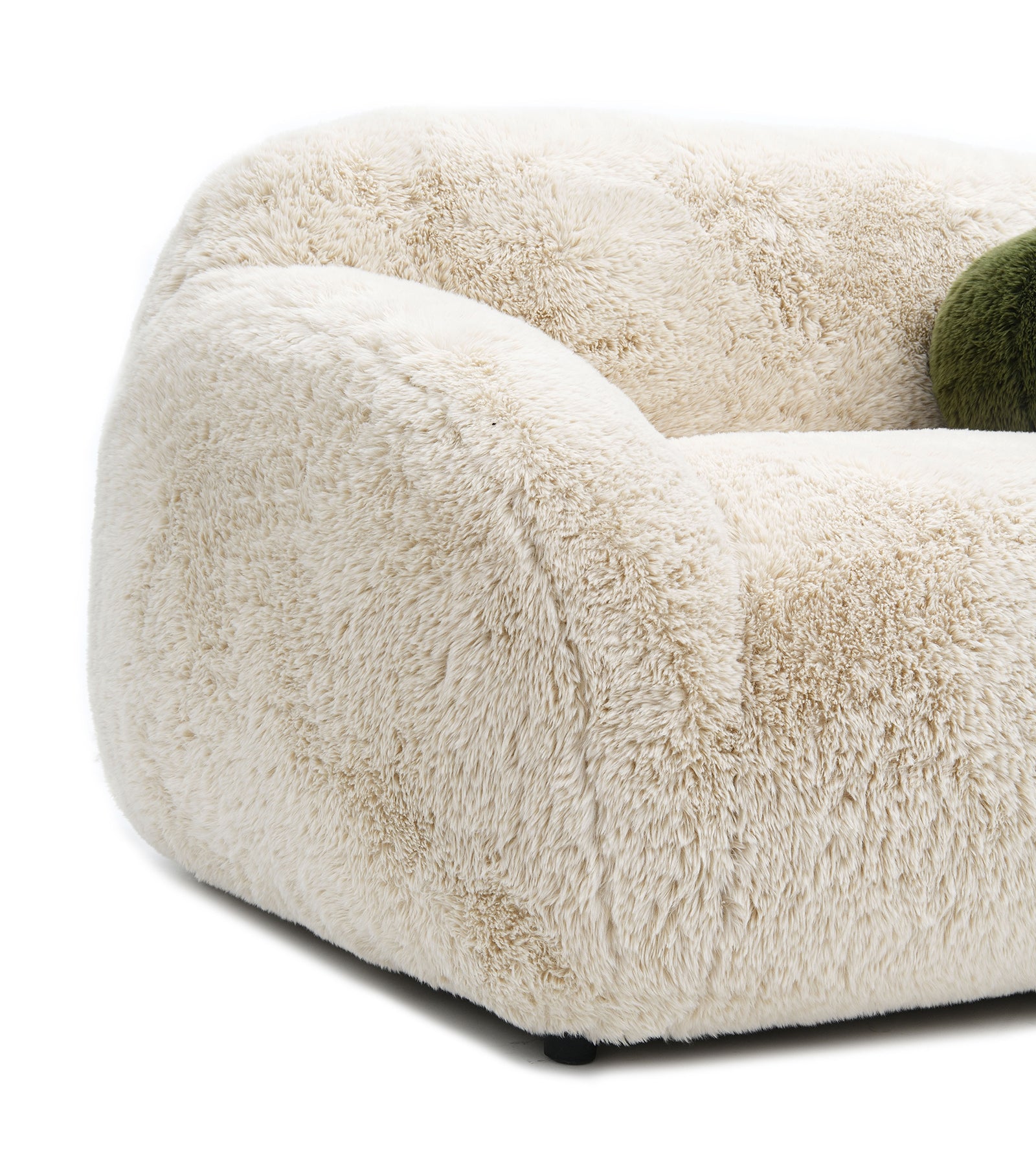 Sand Finish Contemporary Soft And Luxurious Accent Swivel Chair Primary Living Room Ball Pillow Included