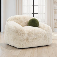Sand Finish Contemporary Soft And Luxurious Accent Swivel Chair Primary Living Room Ball Pillow Included