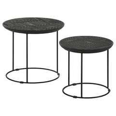 Matte Black 2-Piece Nesting Table
