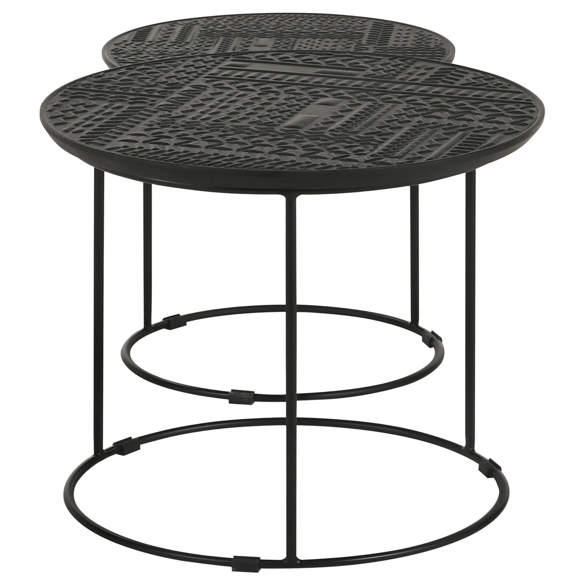 Matte Black 2-Piece Nesting Table