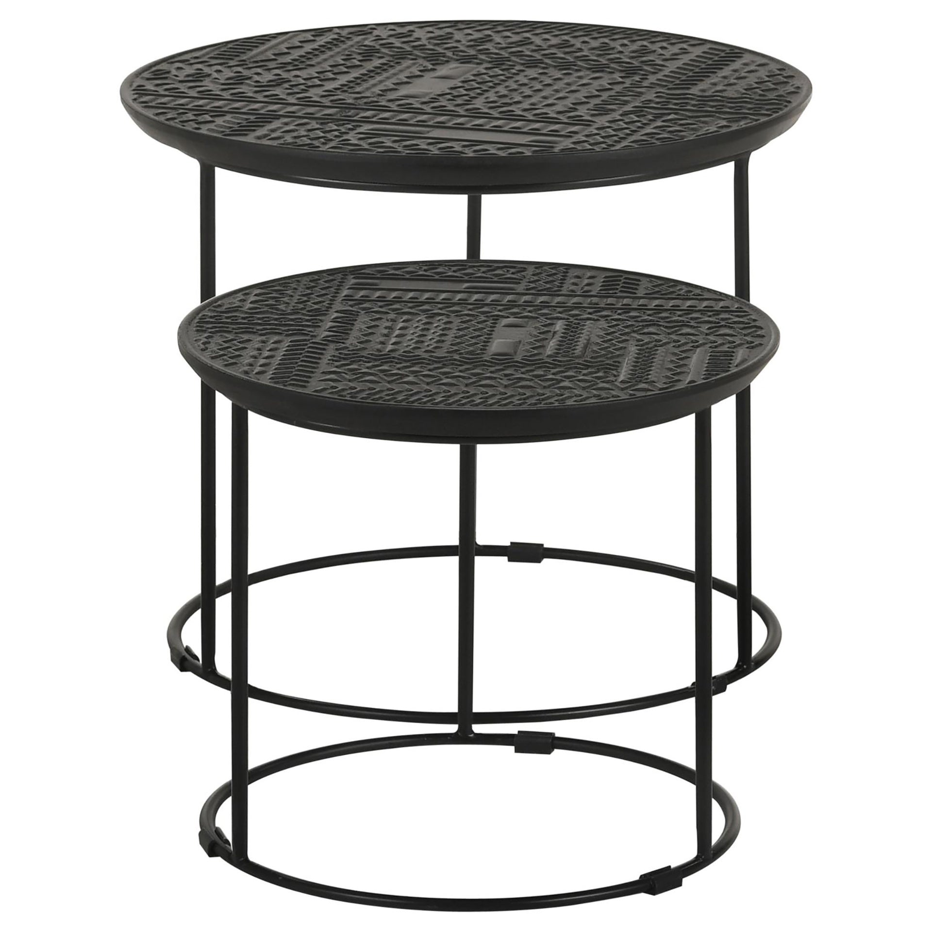 Matte Black 2-Piece Nesting Table
