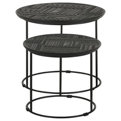 Matte Black 2-Piece Nesting Table
