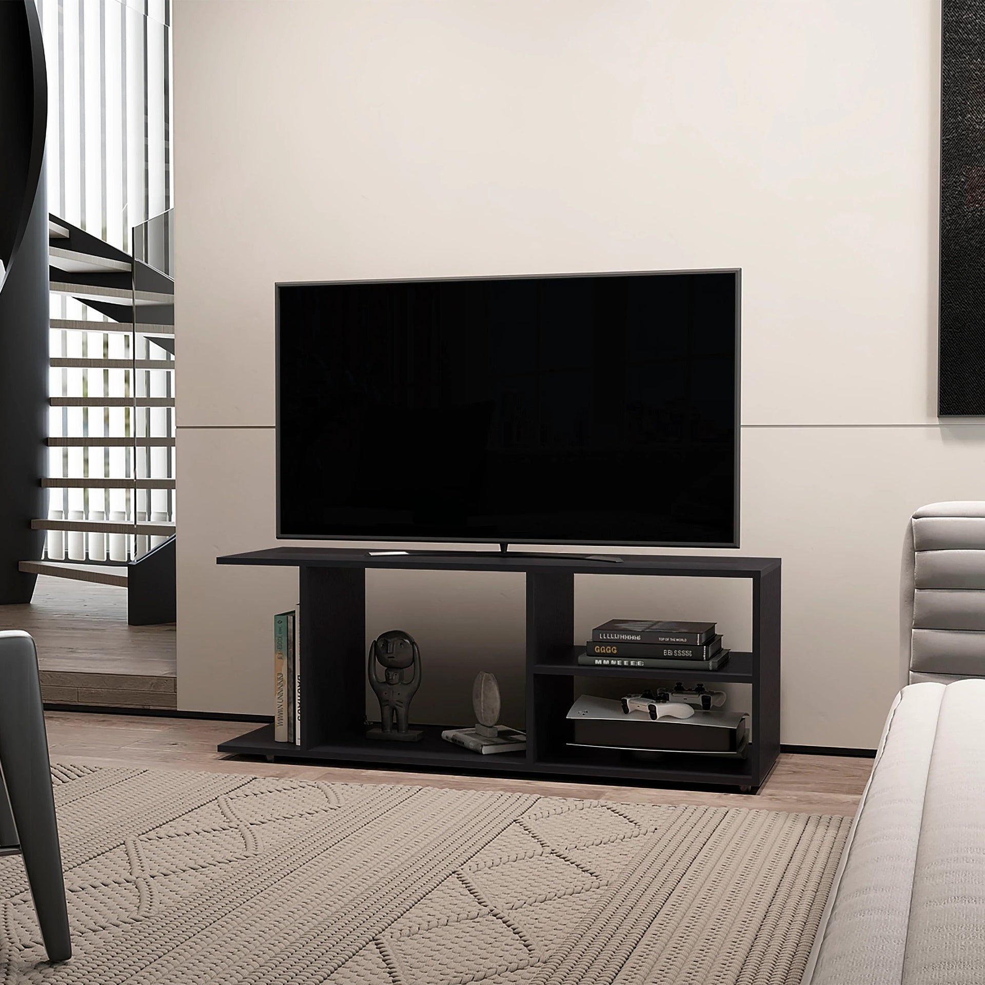 Wenge TV Rack with Open Storage