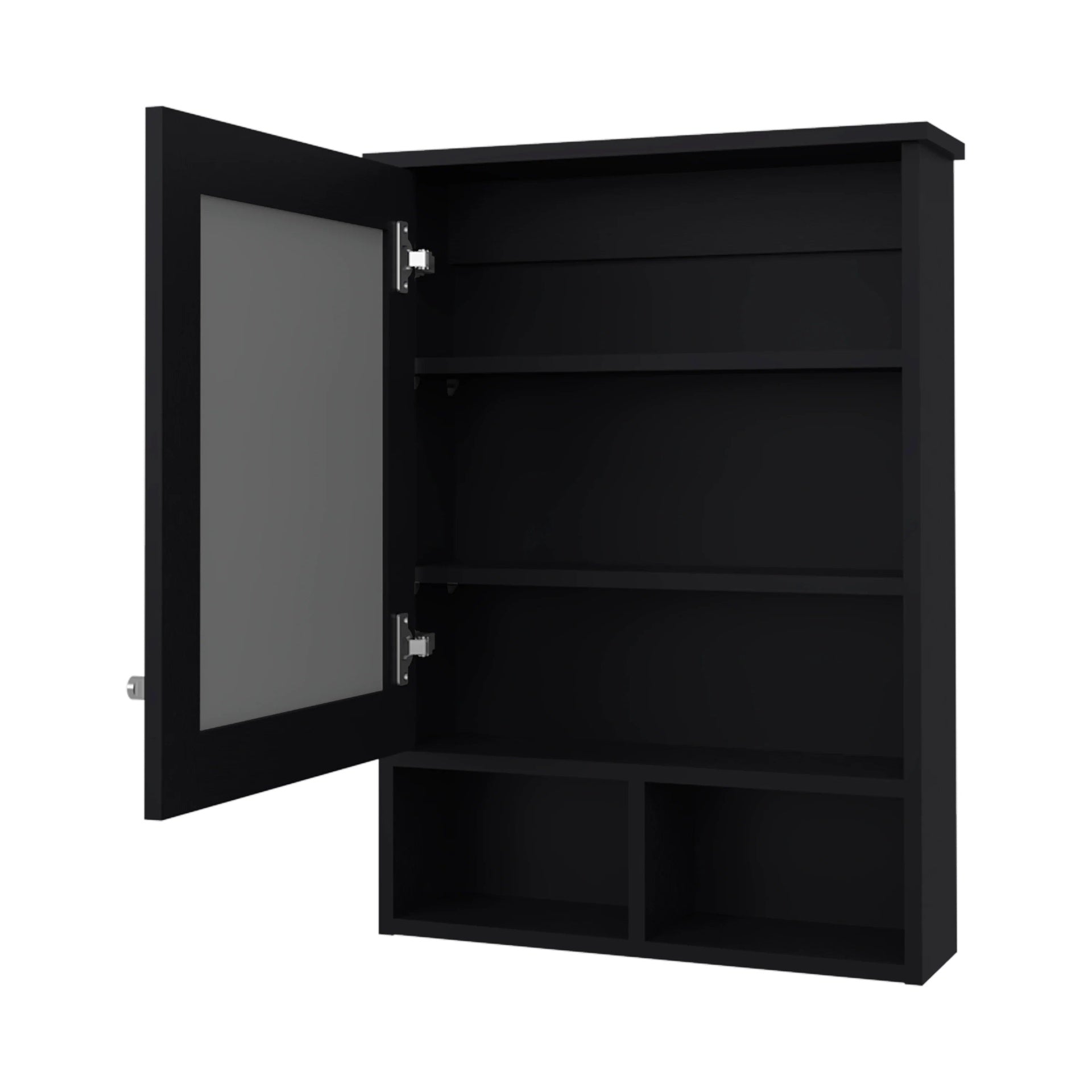 Wenge Medicine Cabinet with Door and Included Mirror