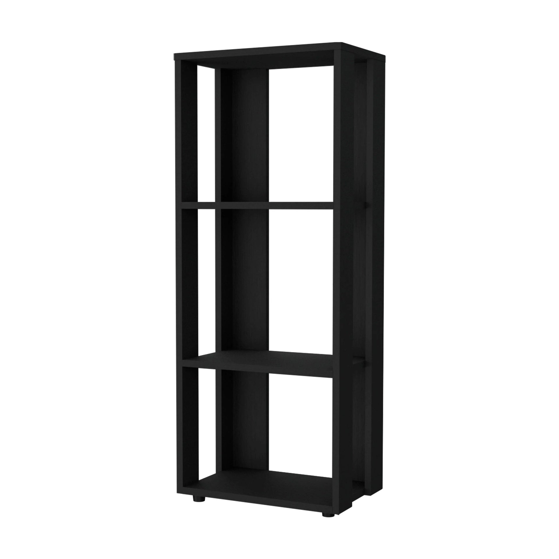 Wenge Bookcase in Melamine with Open Storage