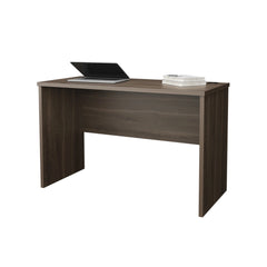 Dark Walnut Minimalist Home Office Work Desk with Cable Management