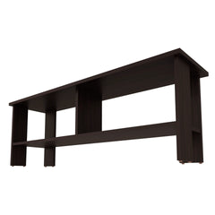 Stained Walnut TV Stand with Open Storage