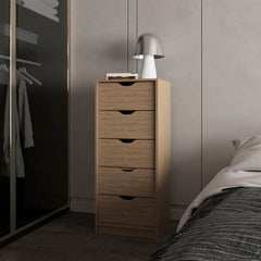 Natural Oak 5-Drawer Dresser for Nurseries and Bedrooms 鈥 Modern Space-Saving Storage