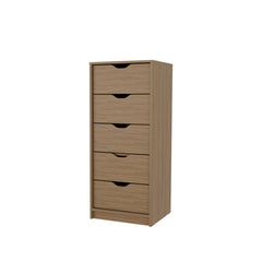 Natural Oak 5-Drawer Dresser for Nurseries and Bedrooms 鈥 Modern Space-Saving Storage