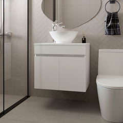 White Bathroom Vanity with 2 Doors