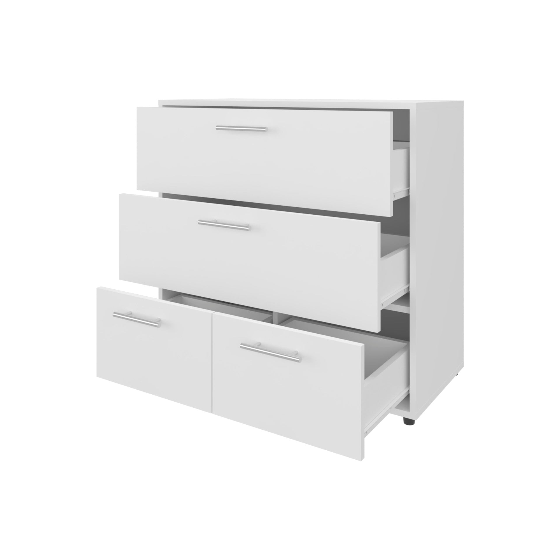 White Dresser with 4 Spacious Drawers