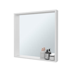 White Wall Mounted Bathroom Mirror Cabinet with Storage