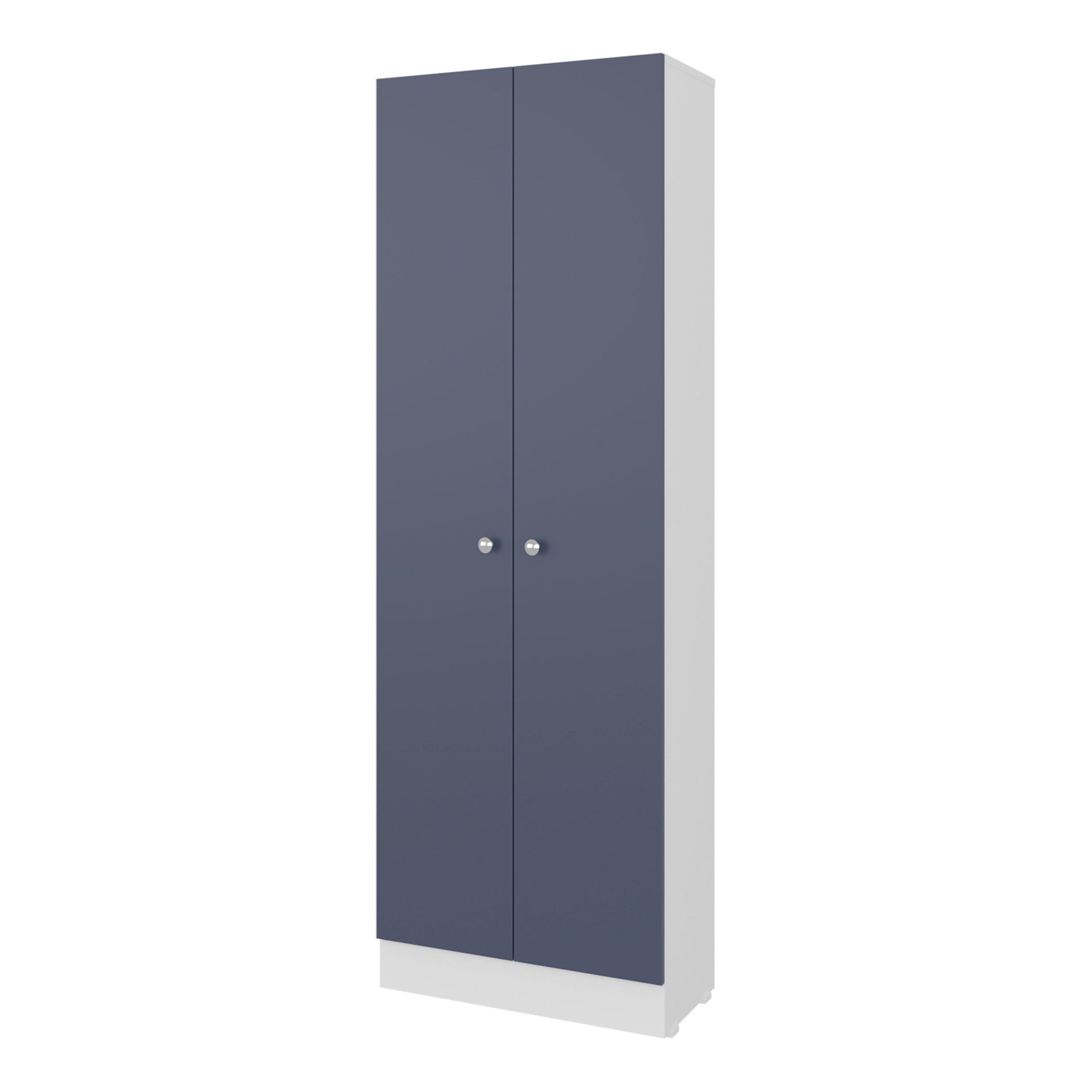 Kronos White and Kronos Blue Multi-Purpose Cupboard with Five Shelf