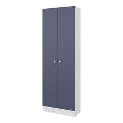 Kronos White and Kronos Blue Multi-Purpose Cupboard with Five Shelf