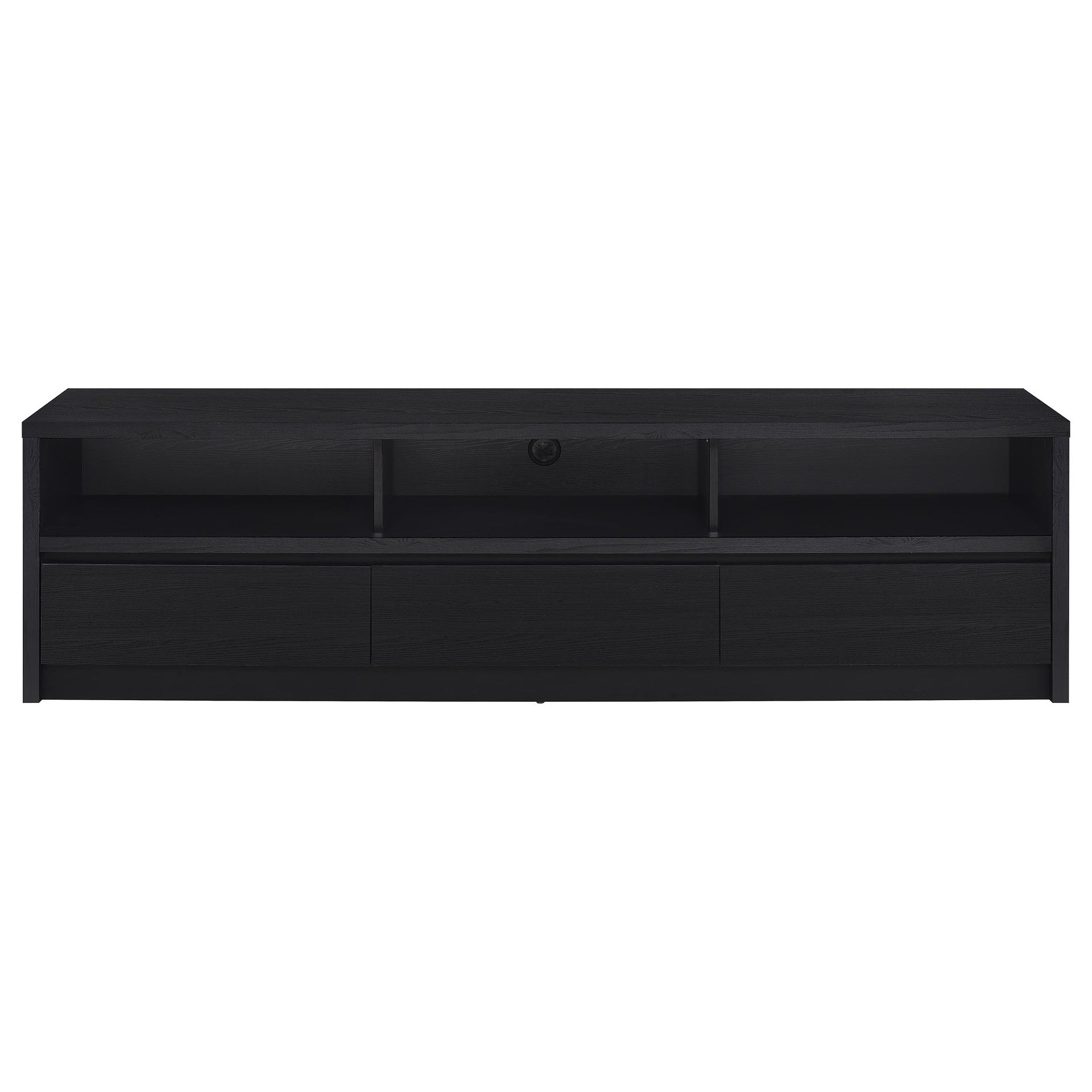 O'Brien Black 3-drawer TV Stand Media Console