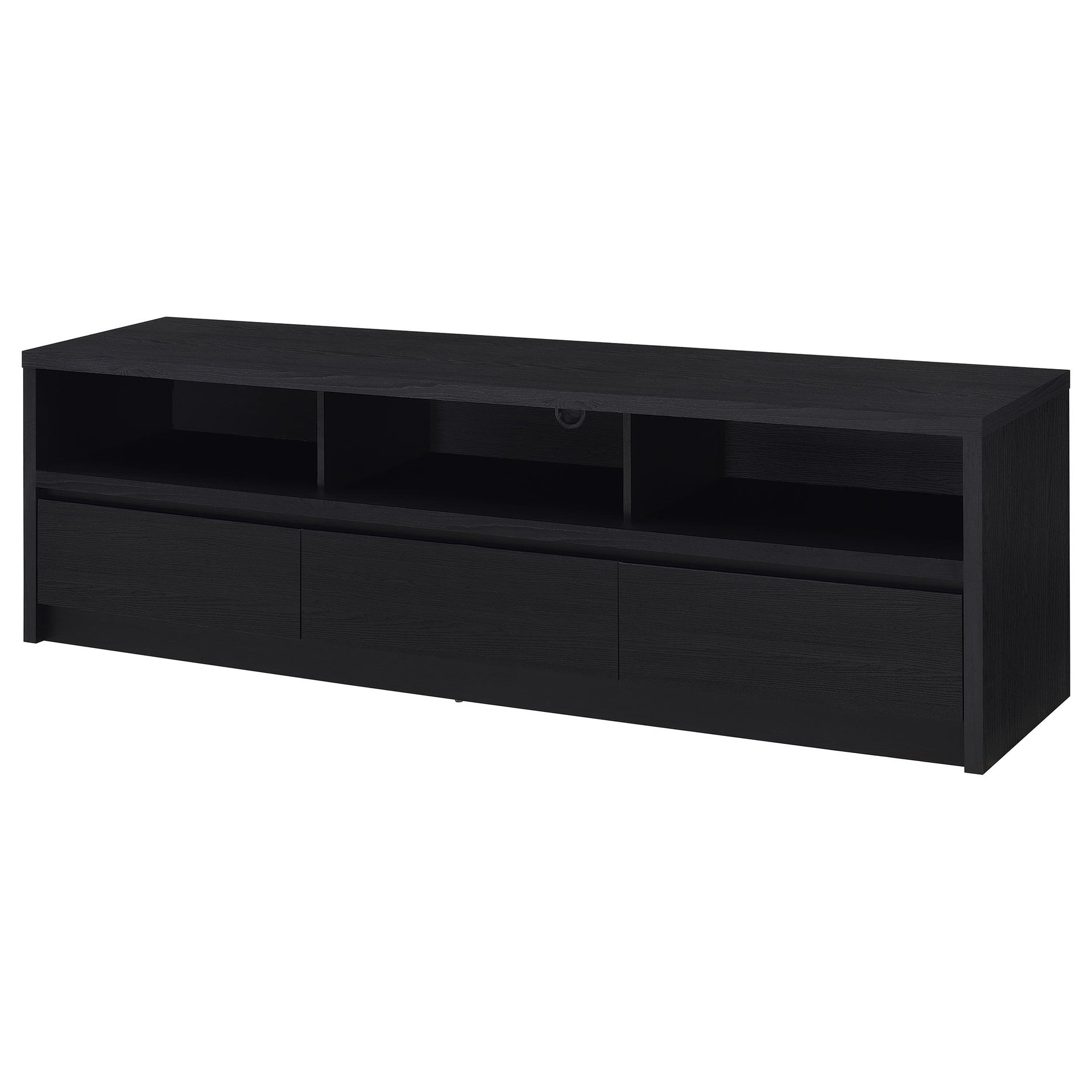 O'Brien Black 3-drawer TV Stand Media Console