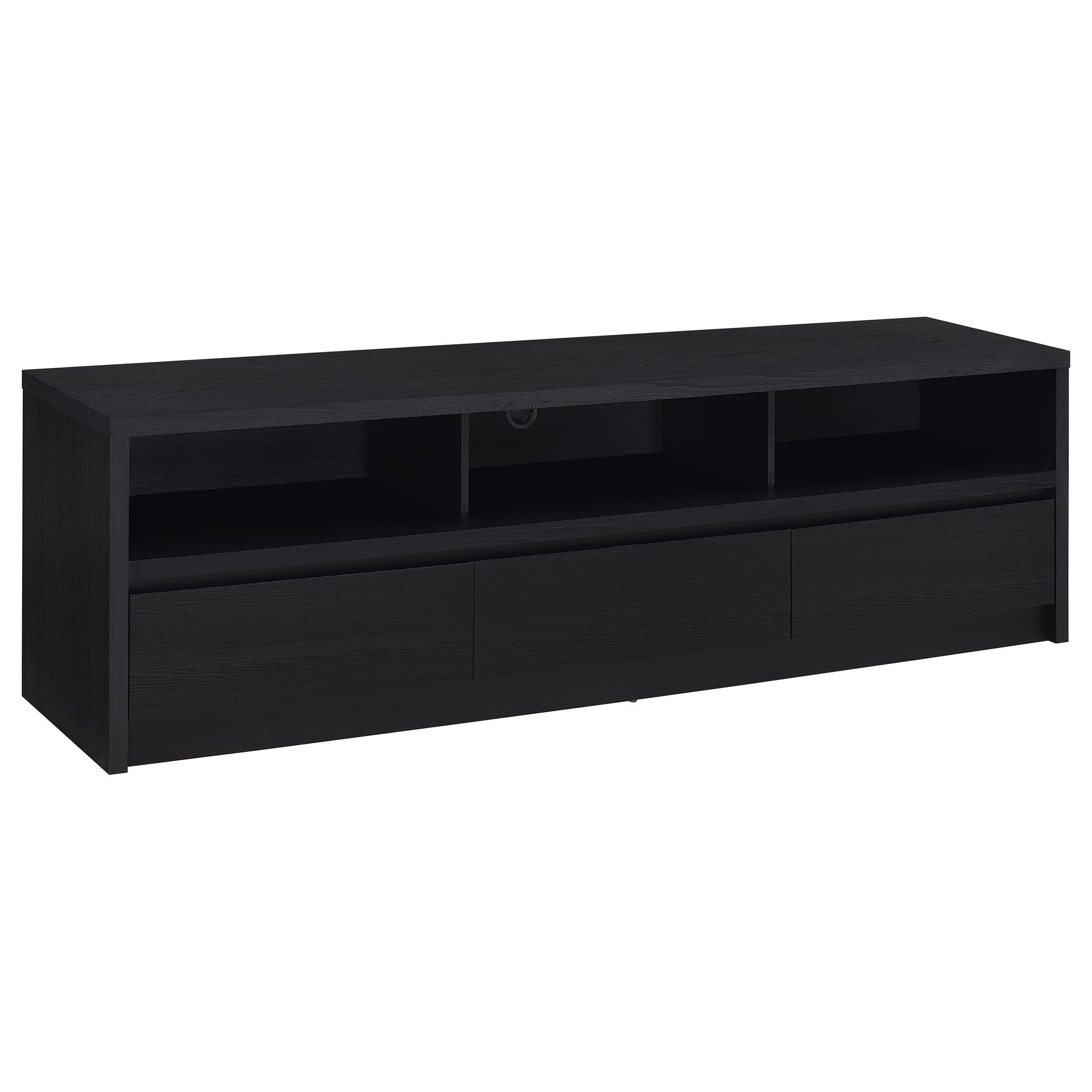 O'Brien Black 3-drawer TV Stand Media Console