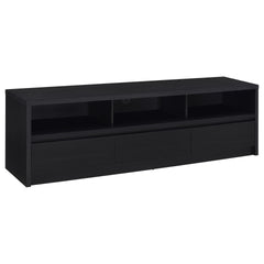 O'Brien Black 3-drawer TV Stand Media Console