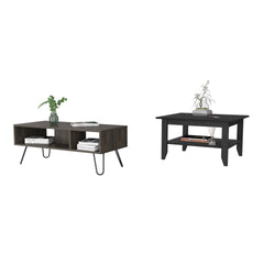 Wenge and Espresso 2 Piece Living Room Set