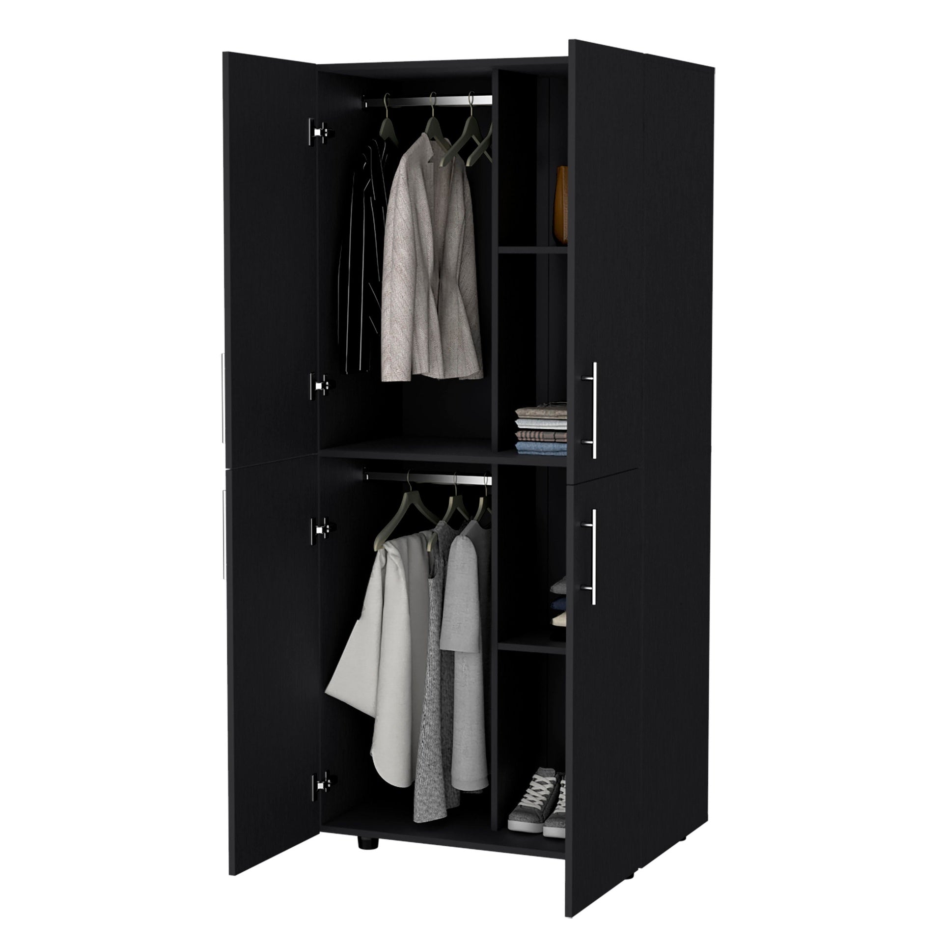 Wenge 4-Door Armoire