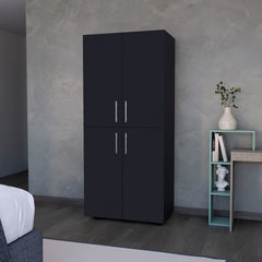 Wenge 4-Door Armoire