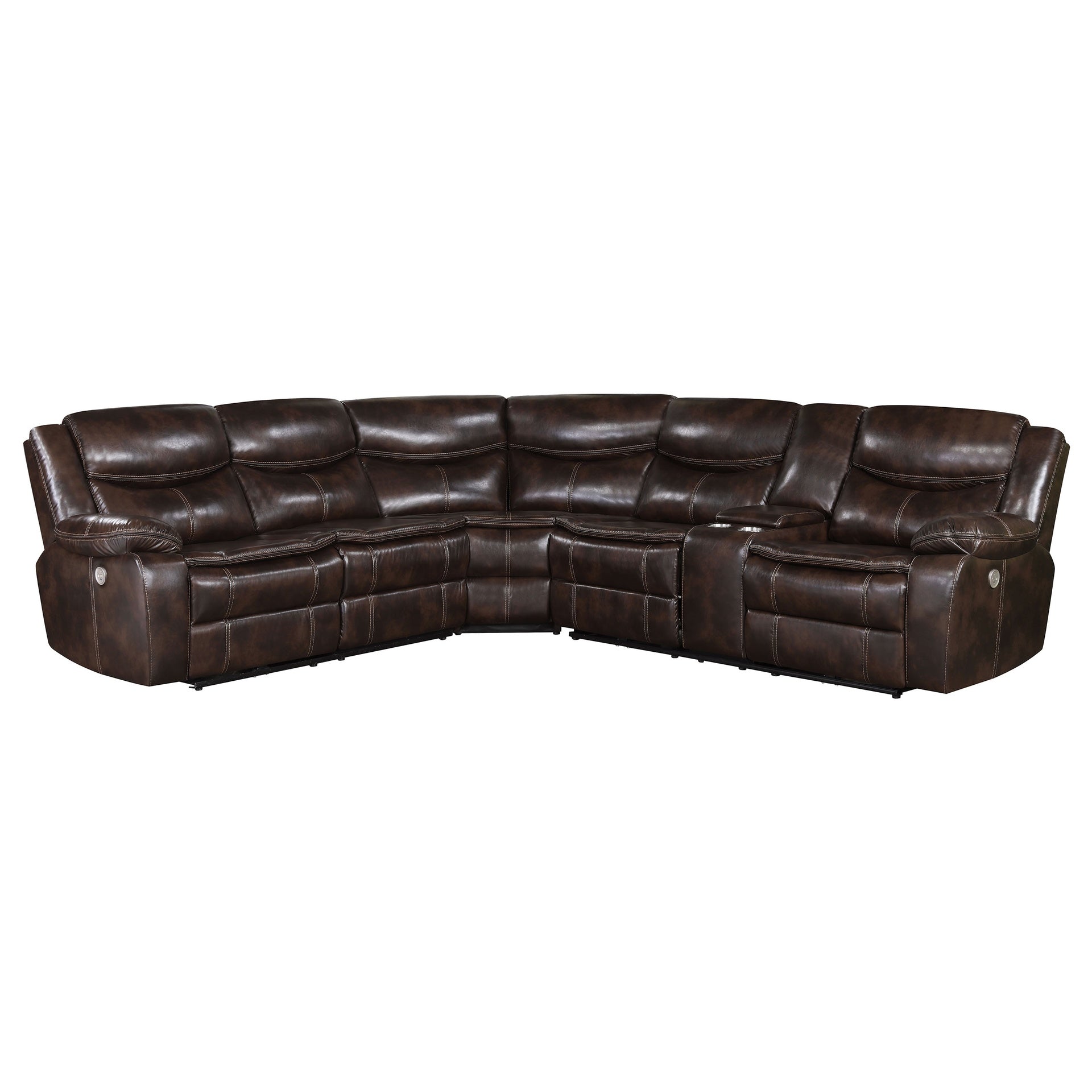 McLean Dark Brown Power Reclining Sectional Sofa