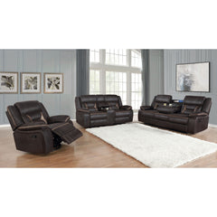 Brazelton Brown 3-piece Pillow Top Arms Living Room Set