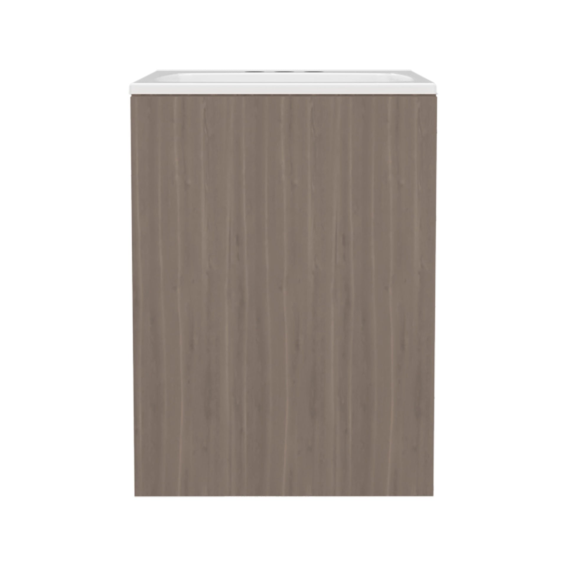 White Oak 2-Shelf Compact Vanity Cabinet with Single Door