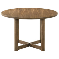 Graham Walnut 5-piece Round Dining Table Set