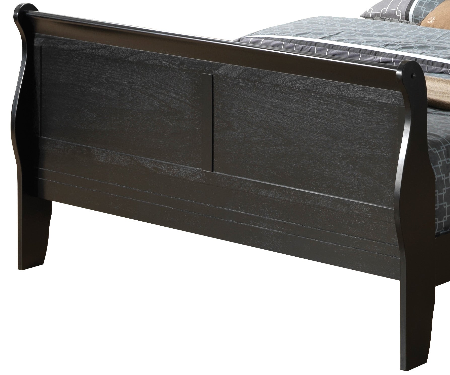 Elegant Traditional Full Bed In Sleek Black
