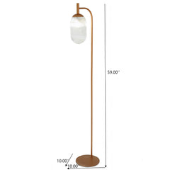 Classic Modern Floor Lamp, Upward Lighting Design for Living Room Ambience, Bedroom & Office Space Vela Floor Lamp Bronze and Clear 110-120V