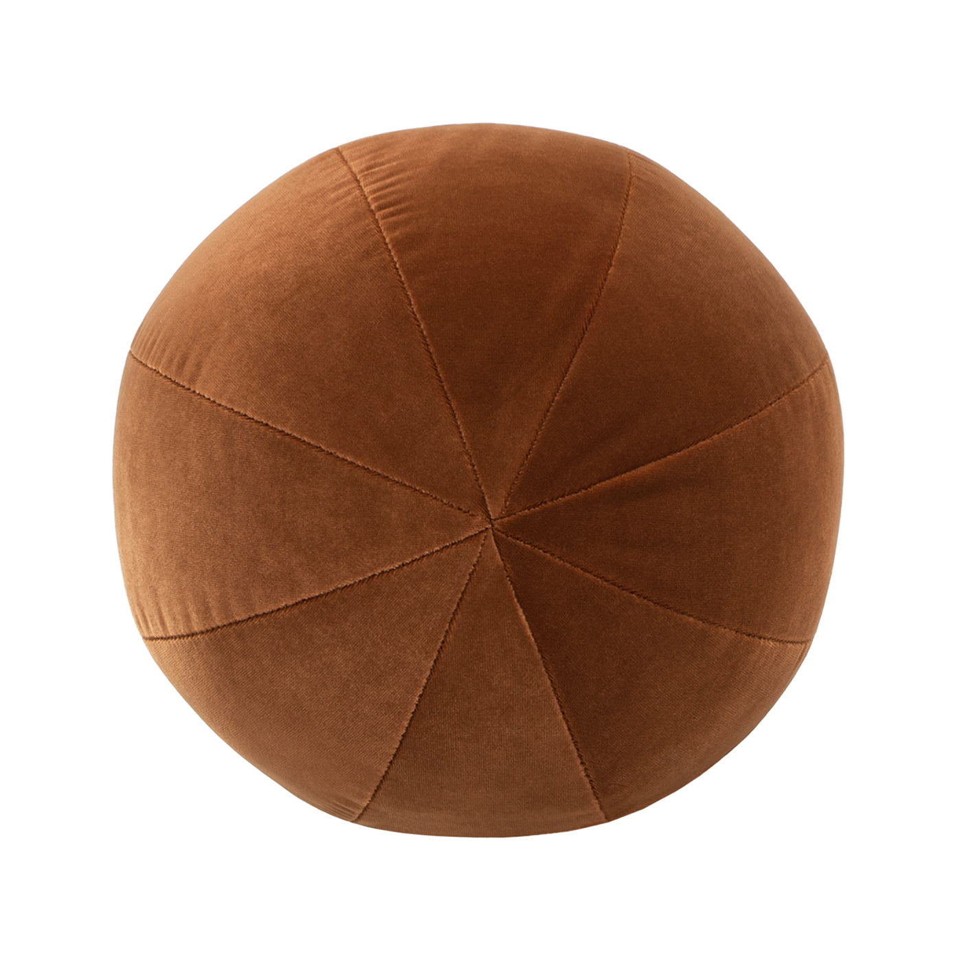 Luna 12" Round Sphere Accent Ball Throw Pillow Burnt Orange Performance Velvet