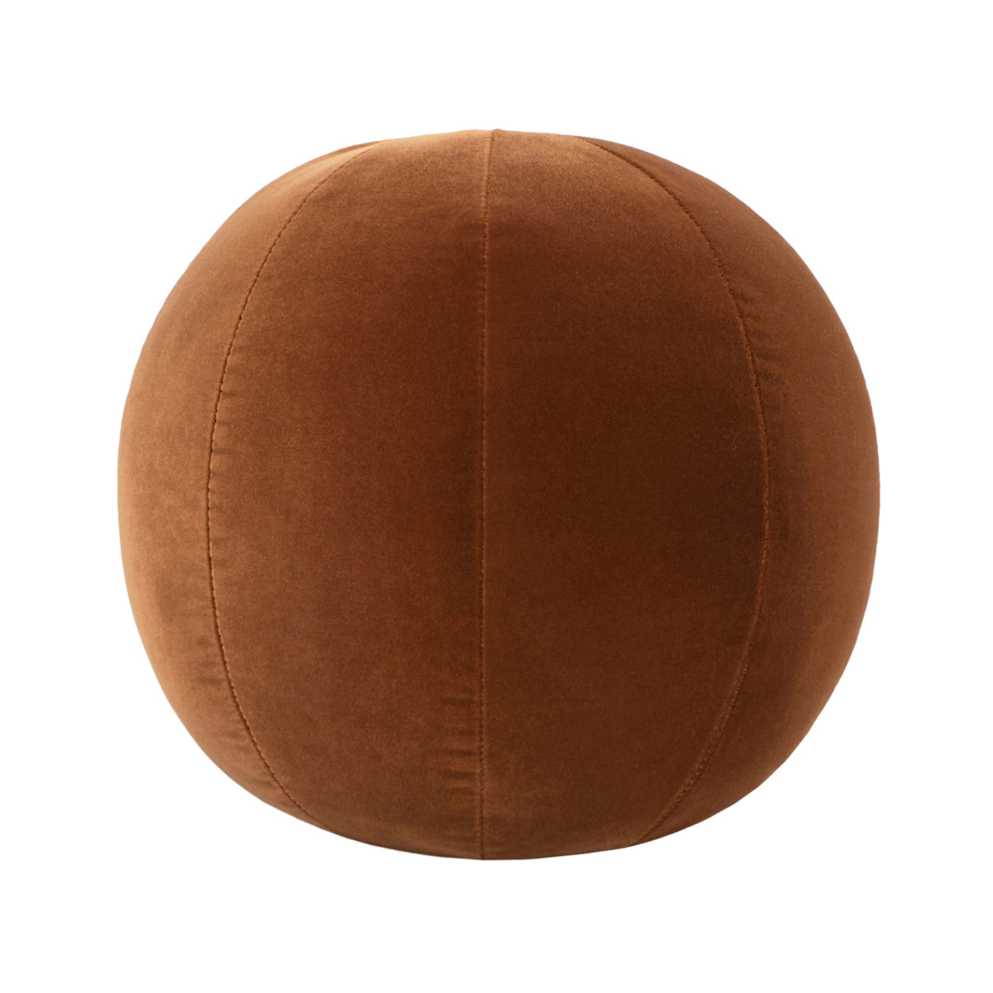 Luna 12" Round Sphere Accent Ball Throw Pillow Burnt Orange Performance Velvet