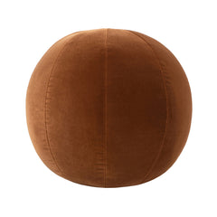Luna 12" Round Sphere Accent Ball Throw Pillow Burnt Orange Performance Velvet