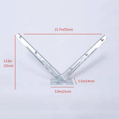 Razor Wire Bracket - Barb Wire Extension Bracket - Galvanized V Bracket - Roll Concertina Garden Fence Wire Bracket - 1 Pair