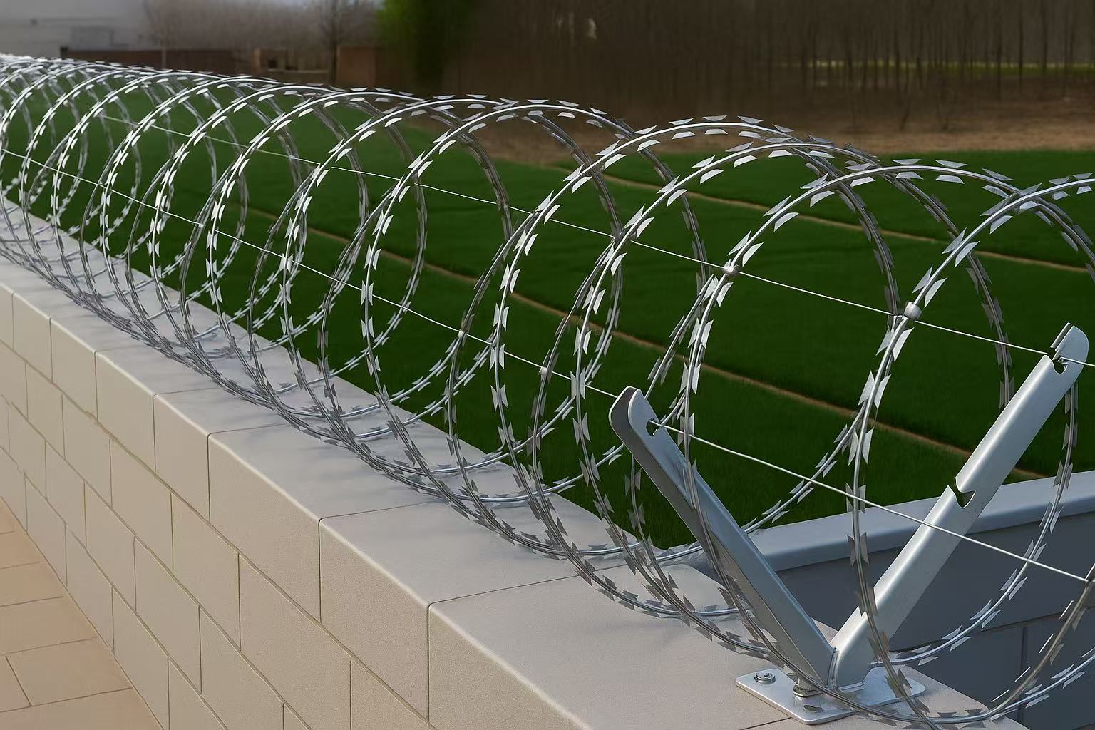 Razor Wire Bracket - Barb Wire Extension Bracket - Galvanized V Bracket - Roll Concertina Garden Fence Wire Bracket - 1 Pair