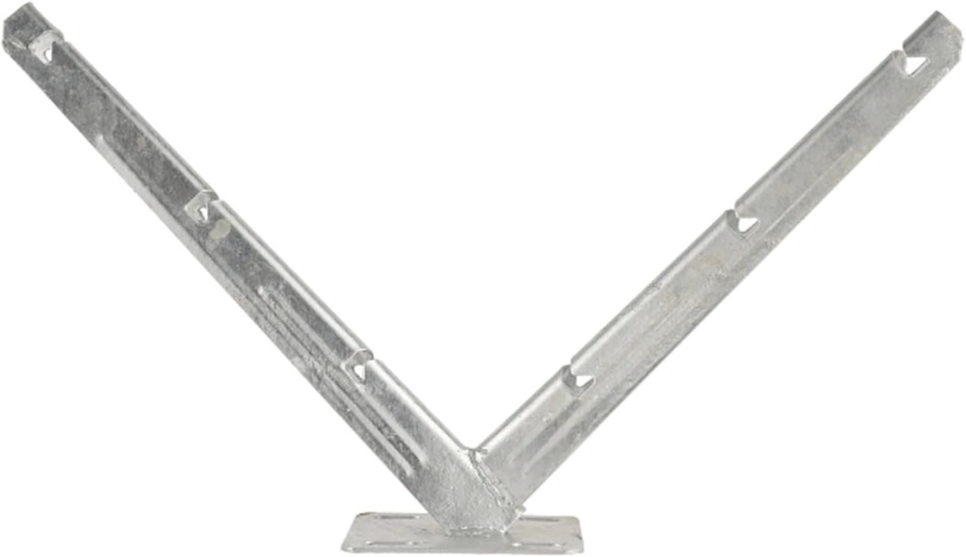 Razor Wire Bracket - Barb Wire Extension Bracket - Galvanized V Bracket - Roll Concertina Garden Fence Wire Bracket - 1 Pair